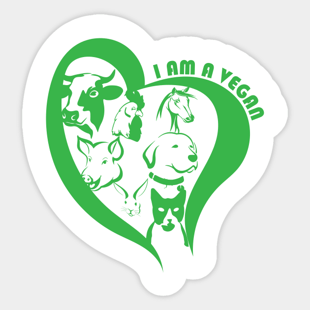 I am a Vegan Sticker by filgabiano